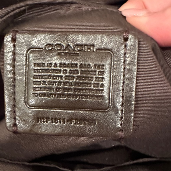 Coach Brown Signature Canvas Tote with Dark Brown Trim - Picture 4 of 7